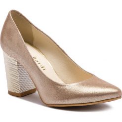 Półbuty SERGIO BARDI - Caiazzo FW127364119JN 711. Żółte czółenka Sergio Bardi, bez wzorów, ze skóry, bez obcasa, na obcasie, bez zapięcia. W wyprzedaży za 179.00 zł.