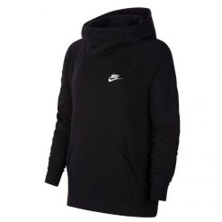 Damska Bluza Z Kapturem Essentials Funnel Neck. Czarne bluzy Nike, s, bez wzorów, z kapturem. Za 222.99 zł.
