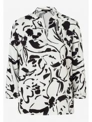 More & More Bluzka w kolorze czarno-białym rozmiar: 42. Białe bluzki More & More, s, bez wzorów, z wiskozy, klasyczne, bez kołnierzyka, bez ramiączek. Za 69.99 zł.