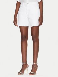 Guess Szorty jeansowe W5GD1A D4T50 Biały Regular Fit. Białe szorty Guess, z aplikacjami, z bawełny. Za 212.00 zł.