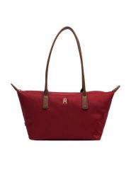 Tommy Hilfiger Torebka Popette East West Tote AW0AW19211 Czerwony. Czerwone shopper TOMMY HILFIGER, bez wzorów, z materiału, bez dodatków. Za 409.99 zł.
