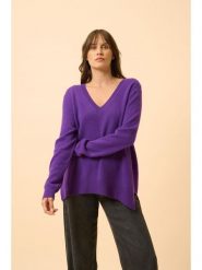 Just Cashmere Kaszmirowy sweter "Opal" w kolorze fioletowym rozmiar: XL. Różowe swetry Just Cashmere, xl, bez wzorów, z kaszmiru, bez ramiączek. Za 354.10 zł.