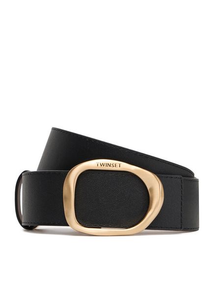TWINSET Pasek Damski 252TA402A Czarny. Czarne paski Twinset, bez wzorów, ze skóry. Za 329.99 zł.