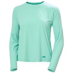 Bluza damska Helly Hansen Shine Solen Crew. Niebieskie bluzy Helly Hansen, na lato, m, bez wzorów, z elastanu, bez kaptura. Za 350.50 zł.