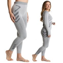 Spodnie termoaktywne damskie KADVA ALPINESTEP BAMBOO THERMO LIGHT PLUS bezszwowe. Szare bielizna sportowa KADVA, bez wzorów, narciarskie. Za 59.99 zł.