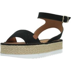 Sandały POPA KALAMIS Czarny. Czarne sandały POPAL, bez wzorów, ze skóry, sportowe, bez obcasa, bez zapięcia. Za 266.99 zł.