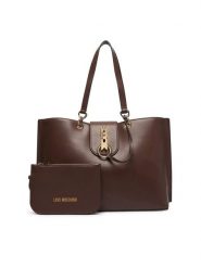 LOVE MOSCHINO Torebka JC4029PP1PLI0300 Brązowy. Brązowe shopper Love Moschino, bez wzorów, ze skóry, bez dodatków. Za 1,009.00 zł.