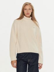 Tommy Hilfiger Golf WW0WW43094 Écru Regular Fit. Golfy TOMMY HILFIGER, xxs, bez wzorów, z bawełny, bez ramiączek. Za 379.99 zł.
