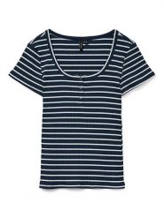 Vero Moda Koszulka "Sea" w kolorze granatowym rozmiar: M. Niebieskie bluzki Vero Moda, m, bez wzorów, bez kołnierzyka, bez ramiączek. Za 65.85 zł.