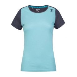 Koszulka damska Rafiki Chulilla. Niebieskie bluzki RAFIKI, bez wzorów, sportowe, bez kołnierzyka, bez ramiączek. Za 213.45 zł.