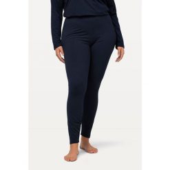 Damskie Narciarskie legginsy funkcyjne szybkoschnące bardzo ciepłe. Niebieskie legginsy Ulla Popken, plus size, bez wzorów, z elastanu. Za 199.99 zł.