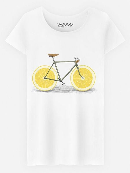 WOOOP Koszulka "Zest" w kolorze białym rozmiar: L. Białe bluzki Wooop, l, bez wzorów, z bawełny, bez kołnierzyka, bez ramiączek. Za 56.79 zł.