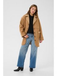 Kaffe Płaszcz w kolorze jasnobrązowym rozmiar: 40. Brązowe płaszcze Kaffe, bez wzorów, bez kaptura. Za 344.54 zł.