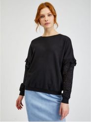 Orsay Bluza w kolorze czarnym rozmiar: L. Czarne bluzy Orsay, l, bez wzorów, bez kaptura. Za 48.39 zł.
