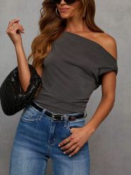 LA Angels Top w kolorze antracytowym rozmiar: XL. Czarne topy LA Angels, xl, bez wzorów, bez kołnierzyka, bez ramiączek. Za 121.45 zł.