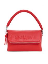 Desigual Torebka 25SAXPCD Koralowy. Pomarańczowe torebki klasyczne Desigual, bez wzorów, ze skóry, bez dodatków. Za 159.99 zł.