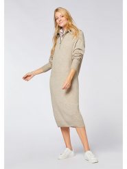 Polo Sylt Sukienka dzianinowa w kolorze beżowym rozmiar: XL. Brązowe sukienki Polo Sylt, na co dzień, xl, bez wzorów, z dzianiny, bez kołnierzyka, bez ramiączek, midi, proste. Za 193.24 zł.