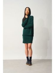 AUTHENTIC CASHMERE Kaszmirowy golf w kolorze ciemnozielonym rozmiar: M. Zielone golfy AUTHENTIC CASHMERE, m, bez wzorów, z kaszmiru, bez ramiączek. Za 391.99 zł.