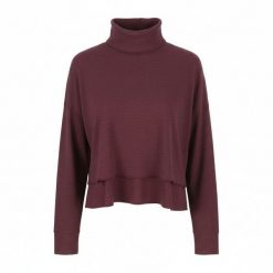 American Eagle Outfitters Bluza Damska Cropped Oversized Burgundy S. Czerwone bluzy 55PROTEC, s, bez wzorów, z elastanu, bez kaptura. Za 266.99 zł.
