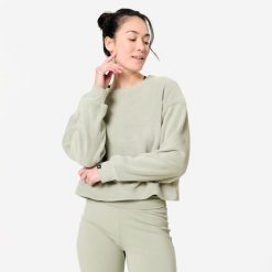 Bluza do jogi damska Kimjaly cocoon. Zielone bluzy KIMJALY, na zimę, m, bez wzorów, z bawełny, bez kaptura. Za 129.99 zł.