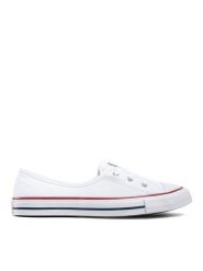 Converse Trampki Chuck Taylor All Star Ballet Lace Slip 566774C Biały. Białe trampki Converse, bez wzorów, z materiału, bez zapięcia. Za 209.99 zł.