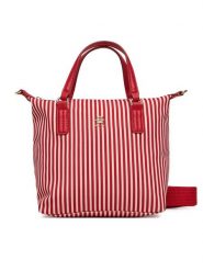 Tommy Hilfiger Torebka Poppy Summer Small Tote AW0AW17202 Czerwony. Czerwone torebki klasyczne TOMMY HILFIGER, bez wzorów, z materiału, bez dodatków. Za 259.99 zł.