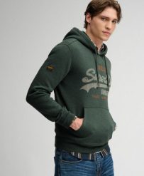 Superdry Bluza z kapturem Vintage Logo Heritage Relaxed. Zielone bluzy Superdry, m, bez wzorów, z bawełny, z kapturem. Za 402.90 zł.
