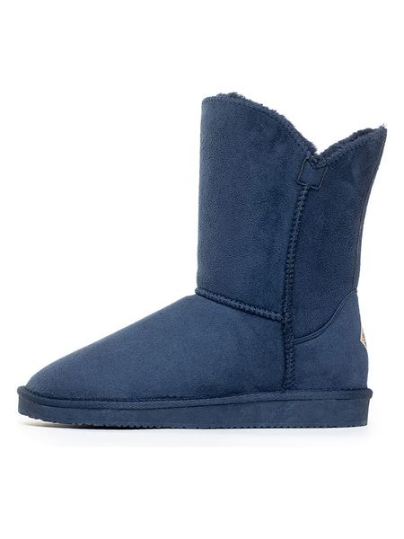 ISLAND BOOT Botki zimowe "Adeline" w kolorze granatowym rozmiar: 39. Niebieskie botki Island Boot, na zimę, bez wzorów, z materiału, bez obcasa, bez zapięcia. Za 130.99 zł.