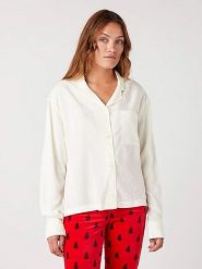 Wrangler Koszula w kolorze kremowym rozmiar: M. Brązowe koszule Wrangler, m, bez wzorów, z bawełny, bez kołnierzyka, bez ramiączek. Za 105.38 zł.