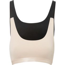 Biustonosz bustier z bawełny organicznej (2 szt.). Czarne biustonosze bonprix, bez wzorów, z bawełny. Za 89.99 zł.