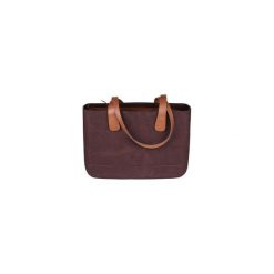 TORBA LARGE ROUGH BROWN. Brązowe torebki klasyczne Doubleu bag, bez wzorów, ze skóry, bez dodatków. Za 279.20 zł.