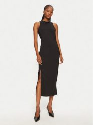 PINKO Sukienka koktajlowa Honfleur 104093 A23V Czarny Slim Fit. Czarne sukienki Pinko, bez wzorów, z wiskozy, wizytowe, bez kołnierzyka, bez ramiączek. Za 739.99 zł.