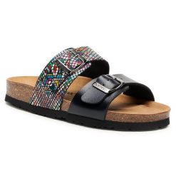 Klapki Dr. Brinkmann. Czarne klapki Dr. Brinkmann, bez wzorów, bez obcasa. Za 169.99 zł.