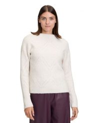 BETTY & CO Sweter w kolorze kremowym rozmiar: 46. Brązowe swetry Betty & Co, bez wzorów, bez ramiączek. Za 169.95 zł.