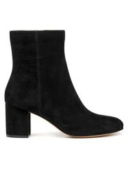 Geox Botki D Virnilisa 65 D56YYE 000ZT C9999 Czarny. Czarne botki Geox, bez wzorów, ze skóry, bez obcasa, na słupku, bez zapięcia. Za 679.99 zł.
