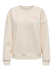 ONLY Bluza w kolorze kremowym rozmiar: XS. Brązowe bluzy Only, xs, bez wzorów, z bawełny, bez kaptura. Za 83.03 zł.