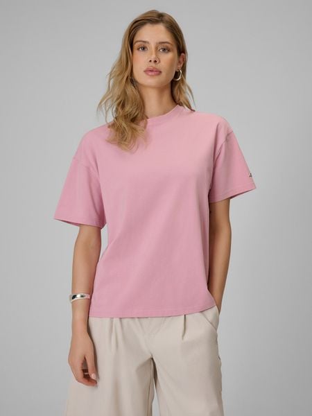 4F T-shirt loose gładki damski - różowy M. Czerwone t-shirty 4f, m, bez wzorów, z bawełny, bez kołnierzyka, bez ramiączek. Za 79.99 zł.