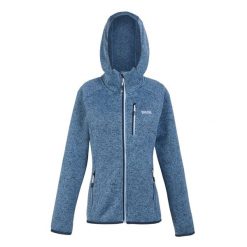 Bluza Polarowa Damska Melanżowy Z Kapturem Newhill. Niebieskie bluzy sportowe Regatta, xs, bez wzorów, z polaru, z kapturem. Za 96.99 zł.