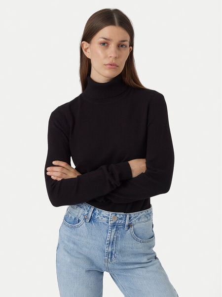 Vero Moda Golf Happiness 10300472 Czarny Slim Fit. Czarne golfy Vero Moda, xs, bez wzorów, z syntetyku, bez ramiączek. Za 109.99 zł.