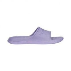 Klapki basenowe damskie Puma Popcat 20 Injex. Fioletowe klapki Puma, bez wzorów, z materiału, bez obcasa. Za 99.00 zł.