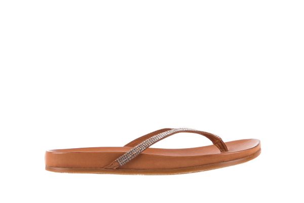 Japonki Bayla-163 17-189 Tan, Brąz, Skóra naturalna - 37. Brązowe klapki Bayla, bez wzorów, z materiału, bez obcasa. W wyprzedaży za 49.00 zł.