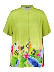 SAMOON Bluzka w kolorze zielonym rozmiar: 46. Zielone bluzki Samoon, s, bez wzorów, z wiskozy, klasyczne, bez kołnierzyka, bez ramiączek. Za 96.37 zł.