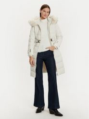 Morgan Płaszcz zimowy 242-GARENA Écru Slim Fit. Płaszcze Morgan, na zimę, bez wzorów, z syntetyku, bez kaptura. Za 729.99 zł.