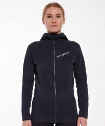 Bluza damska wełniana z kapturem Brubeck THERMO WOOL by Pustelnik. Czarne bluzy Brubeck, na zimę, l, bez wzorów, z dzianiny, z kapturem. Za 439.00 zł.