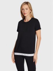 Guess T-Shirt Carrie O2BM08 KBBU1 Czarny Regular Fit. Czarne t-shirty Guess, xs, z aplikacjami, z bawełny, bez kołnierzyka, bez ramiączek. Za 109.99 zł.