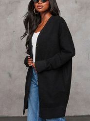 Milan Kiss Kardigan w kolorze czarnym rozmiar: XL. Czarne kardigany Milan Kiss, xl, bez wzorów. Za 173.99 zł.