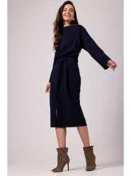 Be Wear Sukienka w kolorze granatowym rozmiar: XL. Niebieskie sukienki Be Wear, xl, bez wzorów, z tkaniny, bez kołnierzyka, bez ramiączek, midi. Za 301.95 zł.