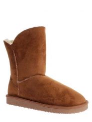 ISLAND BOOT Kozaki zimowe "Adeline" w kolorze jasnobrązowym rozmiar: 36. Brązowe botki Island Boot, na zimę, z materiału, bez obcasa, bez zapięcia. Za 114.17 zł.