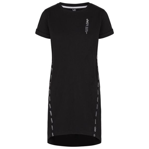 Damska sukienka sportowa LOAP Ewelina. Czarne sukienki WOMEN'S HEALTH, s, bez wzorów, sportowe, bez kołnierzyka, bez ramiączek, sportowe. Za 98.78 zł.