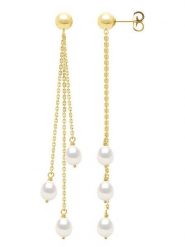 Pearl Addict Złote kolczyki-wkrętki z perłami rozmiar: onesize. Żółte kolczyki Pearl Addict, z perłą, złote. Za 252.99 zł.